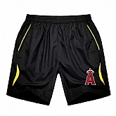 Men's Los Angeles Angels of Anaheim Black Gold Stripe MLB Shorts
